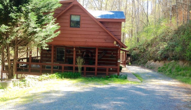 Log Cabin on the Toccoa River Northeast Georgia Mountains in Blue Ridge