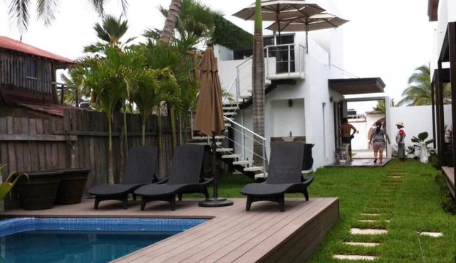 Luxurious Surf Resort in Pascuales Mexico - Room #5 Private - On the Beach