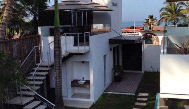 Luxurious Surf Resort in Pascuales Mexico - Room #6 Private - On the Beach
