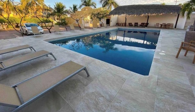 Luxury 3BR Condo | Huge Pool | 5 min Walk to Chahué Beach