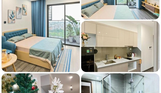 Modern apartment with a view of the Japanese garden near the lake