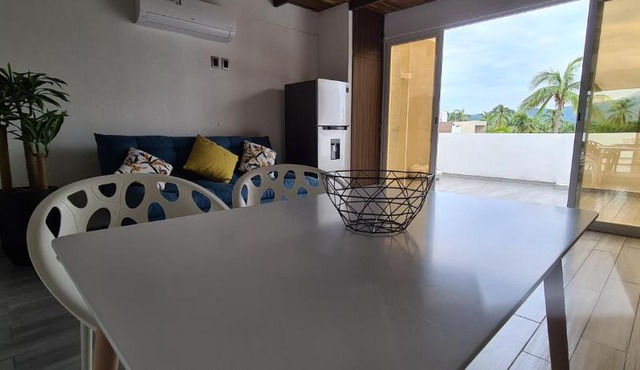 Moderno depa con terraza y vista extraordinaria