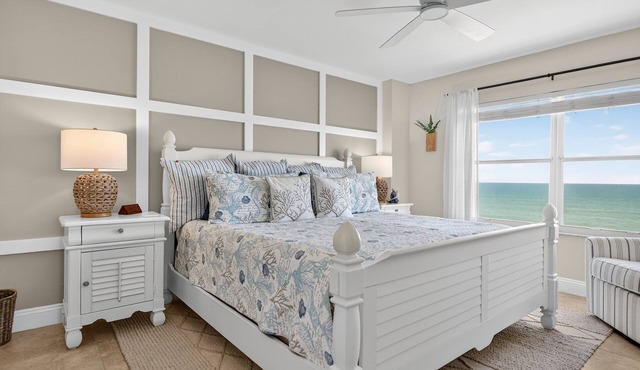 Renovated direct oceanfront corner 2/2 with a large balcony, heated pool, and garage in Ormond Beach