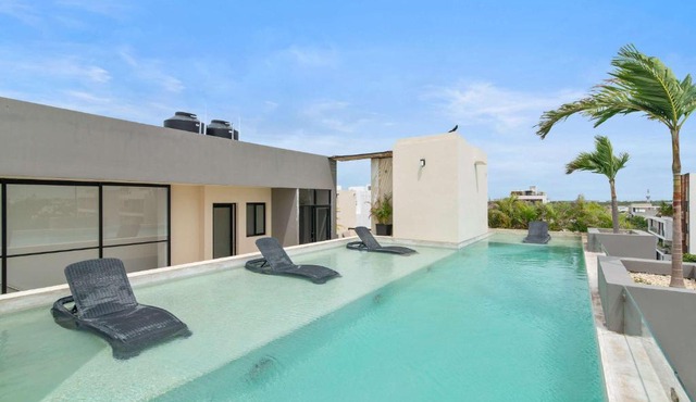 Stylish Studio in Zazil-Ha - Rooftop Pool
