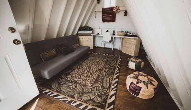 Tiny A-Frame and 6 acres for camping up in the mountains. in Indianola