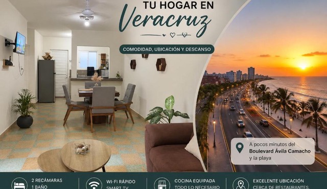 Veracruz Jarocho buena ubicación Departamento Familiar