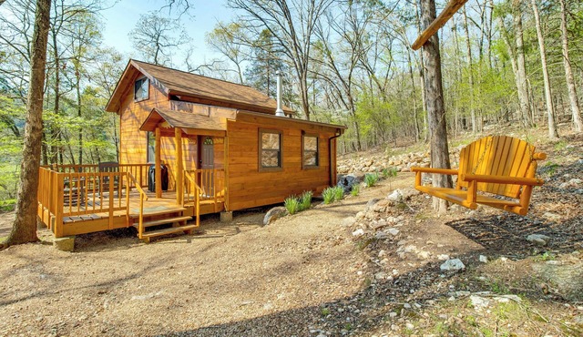 Walk to White River: Cotter Cabin w/Fire Pit! in Cotter