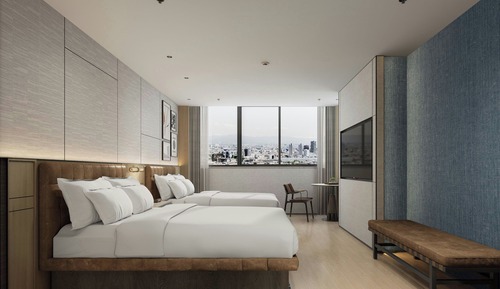 Room, 2 Double Beds, City View