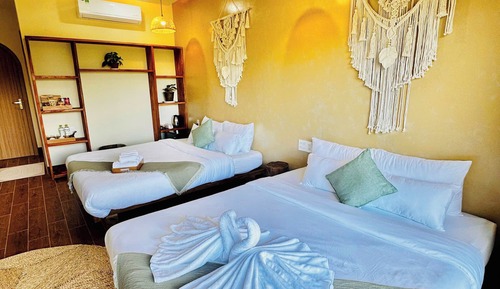 Deluxe Quadruple Room, Multiple Beds, Balcony, Ocean View