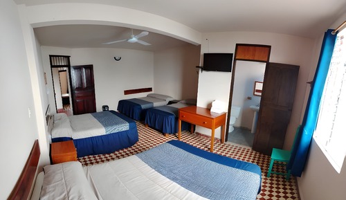 Family Quadruple Room, Multiple Beds, Private Bathroom, City View