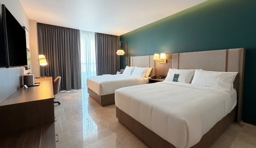 Standard Room, 2 Queen Beds, Balcony, City View (Top Floor)