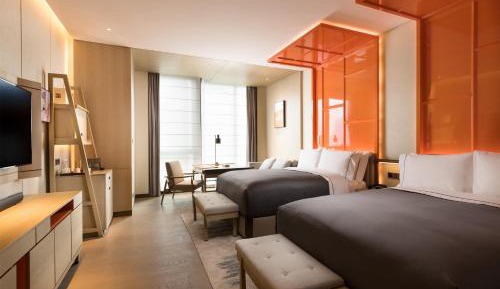 Superior Queen Room with Two Queen Beds and Tianfu Square View