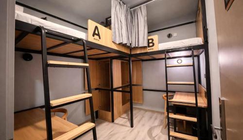 Single Bed in Male Dormitory Room
