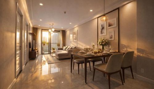 Deluxe Two-Bedroom Apartment with Garden View